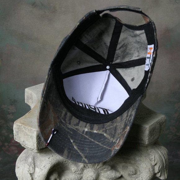 TPH Camo Baseball Cap with Fishing Hook Pin on Bill Adjustable - Picture 7 of 9